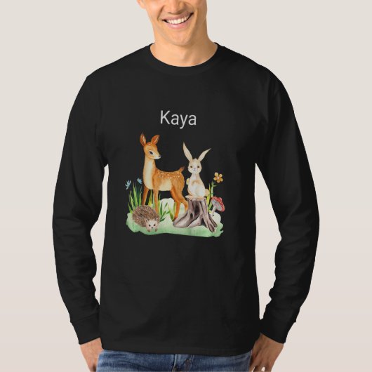 Kids Animal deer rabbit hedgehog Kaya T-shirt (Voorkant)