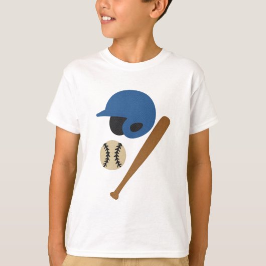 Kids Baseball Tee – Rubber Text Style T-shirt (Voorkant)