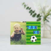 Kids Bedankt Voetbal Briefkaart (Staand voorkant)