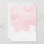 KIDS BIRTHDAY ARTIJ INVITE zwan princess gold roze Kaart (Achterkant)