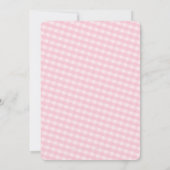 KIDS BIRTHDAY gingham patroon roze Kaart (Achterkant)