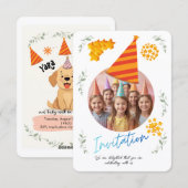 Kids Birthday Invitation Template – Customizable P (Devant / Derrière)