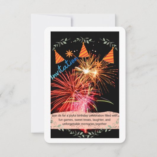 Kids Birthday Invitation Template – Customizable P (Devant)