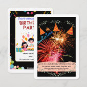 Kids Birthday Invitation Template – Customizable P (Devant / Derrière)