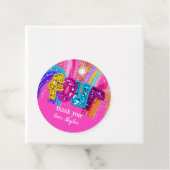 Kids Birthday Rainbow Party Design Bedankjes Labels (In situ)