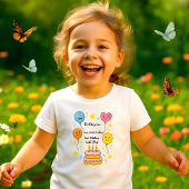 Kids Birthday T-Shirt -  tekstontwerp