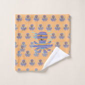 Kids Blue Octopus Corail (Gant de toilette)