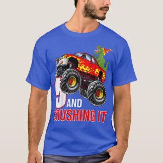 Kids Boys 5th Birthday Monster Truck Birthday 5 ye T-shirt