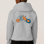 Kids - Boys grey hoodie with navy logo (Dos)