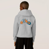 Kids - Boys grey hoodie with navy logo (Dos entier)