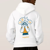 Kids - Boy's white hoodie with logomark (Dos)