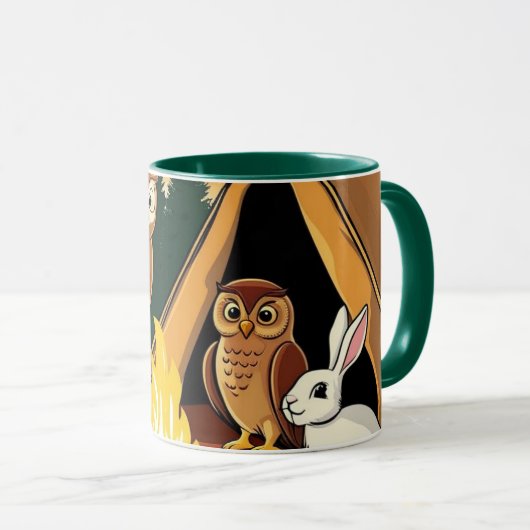 Kids by a Campfire in the Woods Mok (Voorkant rechts)