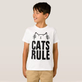 Kids CATS RULE Funny Chat T-shirts (Devant entier)