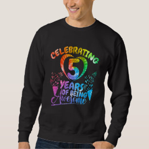 Kids Celebrating 5 Years Of Being Awesome Birthday Trui