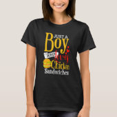 Kids Chicken Sandwich Boys Chicken Burger T-shirt (Voorkant)