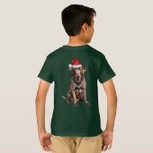 Kids Chocolate Labrador Dog Lover Funny Christmas T-shirt (Achterkant volledig)