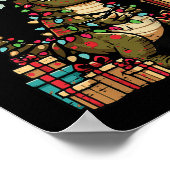 Kids Christmas Dinosaur Tree Rex Xmas Trex Toddler Poster (Hoek)