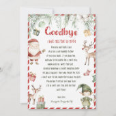 Kids Christmas Girl Elf Goodbye Letter Invitation (Devant)