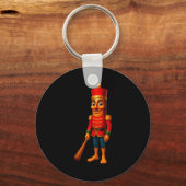 Kids Christmas Pajama Tung Sahur Nutcracker Brainr Sleutelhanger (Voorkant)