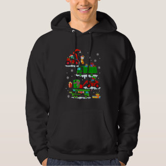 Kids Construction Vehicle Christmas Red Trucks Win Hoodie