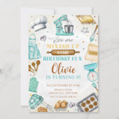 Kids Cooking Birthday, Kitchen Baking Chef Kaart (Voorkant)