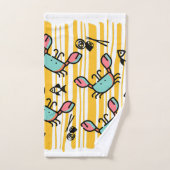 Kids Crab Seafood Fish Pattern  (Serviette à main)