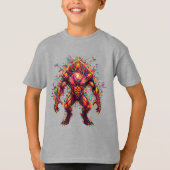 Kids Epic Fiery Monster Graffiti Apparel Piece T-shirt (Voorkant)