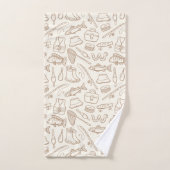 Kids Fishing Gear Fish Angler Hiking Camping Beige (Serviette à main)