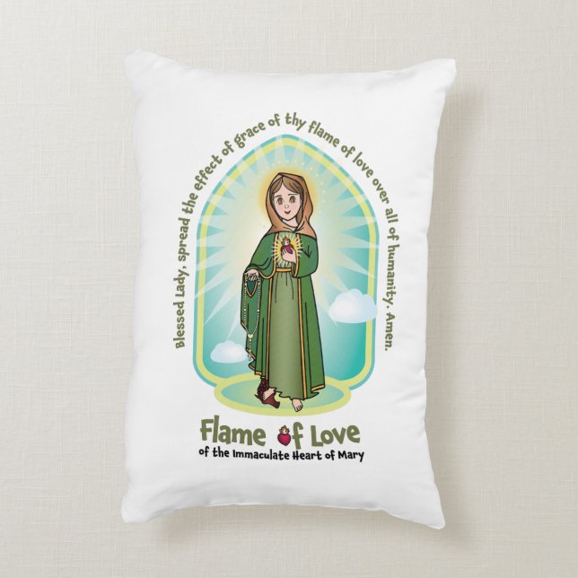 Kids FOL Mama Mary Icon + Unity Prayer Accent Pill Accent Kussen (Achterkant (Verticaal))
