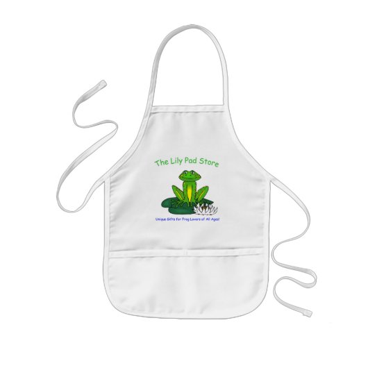 Kid's Frog on a Lily Pad Apron Kinder Schort (Voorkant)
