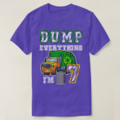 Kids Garbage Truck Dump Everything I'm 7 Garbage T T-shirt (Design voorkant)
