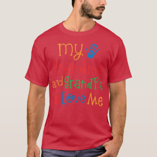 Kids Grandma And Grandpa Love Me Grandchild Tee T-shirt