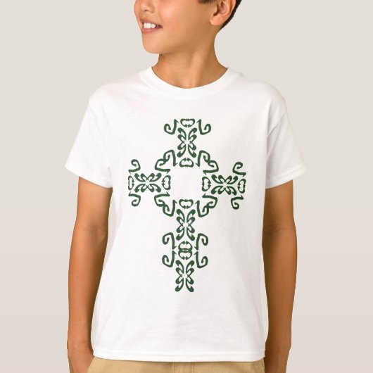 Kids Green Irish Celte Cross Sweat - shirt à capuc (Devant)