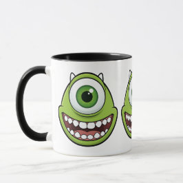 Kids Green One-Eyed Monster Cute Funny Mug Mok