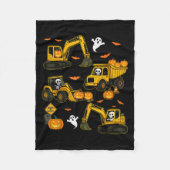Kids Halloween Construction Trucks Costume Toddler Fleece Deken (Voorkant)