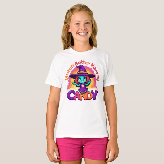 Kids Halloween funny T-shirt (Voorkant volledig)
