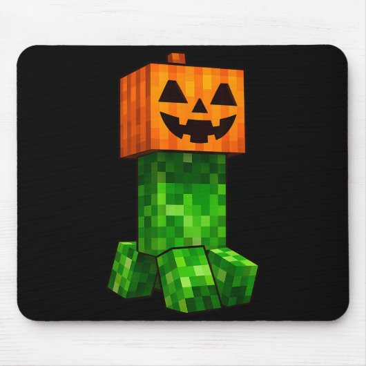 Kids Halloween Gamer Xel Jack O Lantern Pumpkin Bo Muismat (Voorkant)
