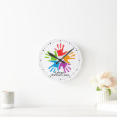 Kids' Hands School Psychology Wall Clock Ronde Klok (Huis)
