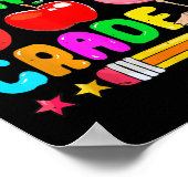 Kids Hello 8th Grade Flamingo Back To School First Poster (Hoek)
