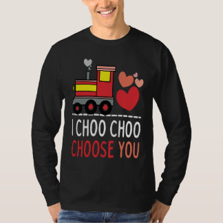 Kids I Choo Choo Choose You Valentines Day Train T T-shirt