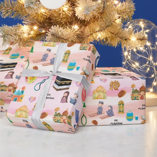 Kids Islamic Gift Wrap – Colourful Eid & Ramadan Cadeaupapier (Feestdagen)