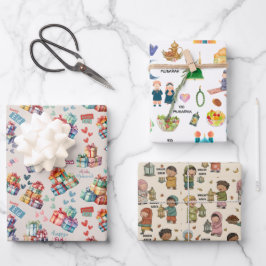 Kids Islamic Gift Wrap – Colourful Eid & Ramadan Inpakpapier Vel