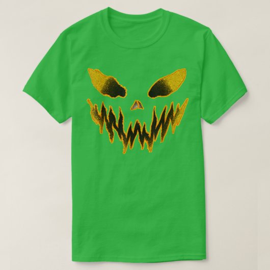 Kids Jack O Lantern Scary Carved Pumpkin Face Hall T-shirt (Design voorkant)