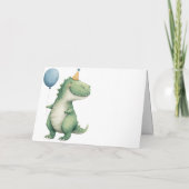 Kids Jurassic Dino Dinosaur Personalized Birthday Kaart (Achterkant)