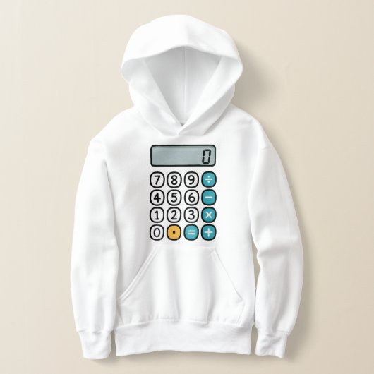 Kids Maths Calculator Hoodie for Primary School (Poser)