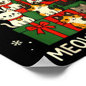 Kids Men Women Meowy Catmas Funny Christmas Cats C Poster (Hoek)