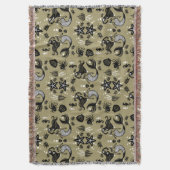 Kids Mermaid Gold Beach Deken (Voorkant Verticaal)