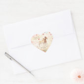 Kids Miniature Horse Valentine Heart Sticker (Enveloppe)