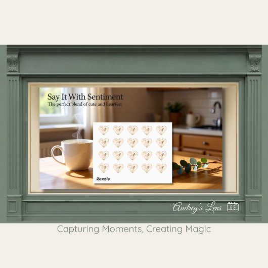 Kids Miniature Horse Valentine Heart Sticker