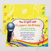 Kids Music / Chant / Invitation colorée au karaoké (Devant / Derrière)